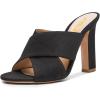 imageFSJ Women Chic Open Toe Platform Chunky High Heel Mules Sandals Crossover Strap Slide Shoes Size 415 USBlack12 Cm