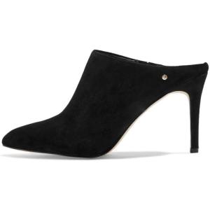 imageFSJ Women Slip On Closed Pointed Toe Mules Slide Sandals Stiletto High Heels Classic Shoes Size 415 USBlack Suede