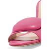 imageFSJ Women Casual Peep Toe Thin Mid Heels Backless Summer Sandals Slide On Mules Shoes Size 415 USHot Pinkleather
