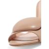 imageFSJ Women Casual Peep Toe Thin Mid Heels Backless Summer Sandals Slide On Mules Shoes Size 415 USNudeleather