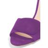 imageFSJ Women Casual Peep Toe Thin Mid Heels Backless Summer Sandals Slide On Mules Shoes Size 415 USPurplesuede