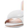 imageFSJ Women Casual Peep Toe Thin Mid Heels Backless Summer Sandals Slide On Mules Shoes Size 415 USWhiteleather
