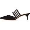imageFSJ Women Comfortable Kitten Low Heels Sandals Mesh Slip On Mules Pumps Fashion Summer Daily Shoes Size 415 USBlack
