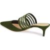 imageFSJ Women Comfortable Kitten Low Heels Sandals Mesh Slip On Mules Pumps Fashion Summer Daily Shoes Size 415 USGreen