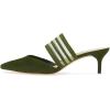 imageFSJ Women Comfortable Kitten Low Heels Sandals Mesh Slip On Mules Pumps Fashion Summer Daily Shoes Size 415 USGreen