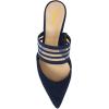 imageFSJ Women Comfortable Kitten Low Heels Sandals Mesh Slip On Mules Pumps Fashion Summer Daily Shoes Size 415 USNavy