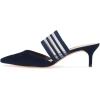 imageFSJ Women Comfortable Kitten Low Heels Sandals Mesh Slip On Mules Pumps Fashion Summer Daily Shoes Size 415 USNavy