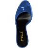 imageFSJ Women Crystal Mid Heels Clogs Mules Slip On Peep Toe Sandals Casual Slide Summer Slipper Shoes Size 415 USBlue
