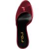 imageFSJ Women Crystal Mid Heels Clogs Mules Slip On Peep Toe Sandals Casual Slide Summer Slipper Shoes Size 415 USDark Red