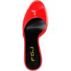 imageFSJ Women Crystal Mid Heels Clogs Mules Slip On Peep Toe Sandals Casual Slide Summer Slipper Shoes Size 415 USRed