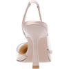 imageFSJ Women Sexy Sparkle Rhinestone Strap Clear Pumps Mid Heel Fashion Slingback Pointed Toe Thick Heeled Sandals Satin DOrsay Dress Wedding Party Shoes Size 415 USPink
