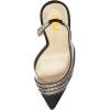 imageFSJ Women Sexy Sparkle Rhinestone Strap Clear Pumps Mid Heel Fashion Slingback Pointed Toe Thick Heeled Sandals Satin DOrsay Dress Wedding Party Shoes Size 415 USBlack