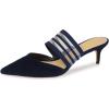 imageFSJ Women Comfortable Kitten Low Heels Sandals Mesh Slip On Mules Pumps Fashion Summer Daily Shoes Size 415 USNavy