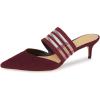imageFSJ Women Comfortable Kitten Low Heels Sandals Mesh Slip On Mules Pumps Fashion Summer Daily Shoes Size 415 USWine
