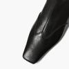 imageFSJ Women Low Chunky Heel Ankle Boots Square Toe Side Zipper Soft Stretch Sock Booties Comfy Casual Party Shoes Size 416 USBlack