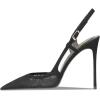 imageFSJ Women Sexy Pointed Toe DOrsay High Heel Slingback Pumps Sandals Cutout Strappy Stiletto Slip On Formal Shoes Size 415 USBlack Mesh