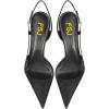 imageFSJ Women Sexy Pointed Toe DOrsay High Heel Slingback Pumps Sandals Cutout Strappy Stiletto Slip On Formal Shoes Size 415 USBlack Mesh