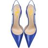 imageFSJ Women Sexy Pointed Toe DOrsay High Heel Slingback Pumps Sandals Cutout Strappy Stiletto Slip On Formal Shoes Size 415 USBlue