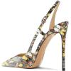 imageFSJ Women Sexy Pointed Toe DOrsay High Heel Slingback Pumps Sandals Cutout Strappy Stiletto Slip On Formal Shoes Size 415 USButterfly Print