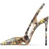 imageFSJ Women Sexy Pointed Toe DOrsay High Heel Slingback Pumps Sandals Cutout Strappy Stiletto Slip On Formal Shoes Size 415 USButterfly Print