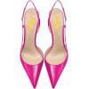 imageFSJ Women Sexy Pointed Toe DOrsay High Heel Slingback Pumps Sandals Cutout Strappy Stiletto Slip On Formal Shoes Size 415 USFuchsia