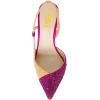 imageFSJ Women Sexy Pointed Toe DOrsay High Heel Slingback Pumps Sandals Cutout Strappy Stiletto Slip On Formal Shoes Size 415 USFuchsia Gold