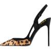 imageFSJ Women Sexy Pointed Toe DOrsay High Heel Slingback Pumps Sandals Cutout Strappy Stiletto Slip On Formal Shoes Size 415 USLeopard Print