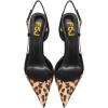 imageFSJ Women Sexy Pointed Toe DOrsay High Heel Slingback Pumps Sandals Cutout Strappy Stiletto Slip On Formal Shoes Size 415 USLeopard Print
