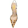 imageFSJ Women Sexy Pointed Toe DOrsay High Heel Slingback Pumps Sandals Cutout Strappy Stiletto Slip On Formal Shoes Size 415 USLeopard Print Patent Leather
