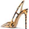 imageFSJ Women Sexy Pointed Toe DOrsay High Heel Slingback Pumps Sandals Cutout Strappy Stiletto Slip On Formal Shoes Size 415 USLeopard Print Patent Leather