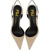 imageFSJ Women Sexy Pointed Toe DOrsay High Heel Slingback Pumps Sandals Cutout Strappy Stiletto Slip On Formal Shoes Size 415 USLightkhaki Satin