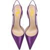 imageFSJ Women Sexy Pointed Toe DOrsay High Heel Slingback Pumps Sandals Cutout Strappy Stiletto Slip On Formal Shoes Size 415 USPurple