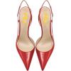 imageFSJ Women Sexy Pointed Toe DOrsay High Heel Slingback Pumps Sandals Cutout Strappy Stiletto Slip On Formal Shoes Size 415 USRed