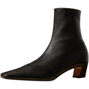 imageFSJ Women Low Chunky Heel Ankle Boots Square Toe Side Zipper Soft Stretch Sock Booties Comfy Casual Party Shoes Size 416 USBlack