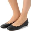 imageFSJ Women Cute Dress Pump Shoes Scalloping Round Toe Suede Ballet Flats for Comfort Flat Shoes Size 415 USBlackmatte