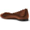 imageFSJ Women Cute Dress Pump Shoes Scalloping Round Toe Suede Ballet Flats for Comfort Flat Shoes Size 415 USBronze