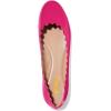 imageFSJ Women Cute Dress Pump Shoes Scalloping Round Toe Suede Ballet Flats for Comfort Flat Shoes Size 415 USFuchsia