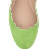 imageFSJ Women Cute Dress Pump Shoes Scalloping Round Toe Suede Ballet Flats for Comfort Flat Shoes Size 415 USGrass Green