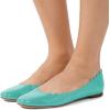 imageFSJ Women Cute Dress Pump Shoes Scalloping Round Toe Suede Ballet Flats for Comfort Flat Shoes Size 415 USGreen