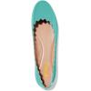 imageFSJ Women Cute Dress Pump Shoes Scalloping Round Toe Suede Ballet Flats for Comfort Flat Shoes Size 415 USGreen