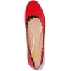 imageFSJ Women Cute Dress Pump Shoes Scalloping Round Toe Suede Ballet Flats for Comfort Flat Shoes Size 415 USRed Patent
