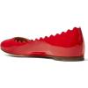 imageFSJ Women Cute Dress Pump Shoes Scalloping Round Toe Suede Ballet Flats for Comfort Flat Shoes Size 415 USRed Patent