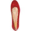 imageFSJ Women Cute Dress Pump Shoes Scalloping Round Toe Suede Ballet Flats for Comfort Flat Shoes Size 415 USRedmatte