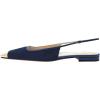 imageFSJ Women Slingback Flats Square Closed Toe Shiny Two Toned Flats Sandals Slip On Block Low Heel Comfort Office Work Date Fashion Dressy Shoes Size 416 USDark Blue