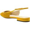 imageFSJ Women Slingback Flats Square Closed Toe Shiny Two Toned Flats Sandals Slip On Block Low Heel Comfort Office Work Date Fashion Dressy Shoes Size 416 USGoldenrod