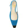 imageFSJ Women Slingback Flats Square Closed Toe Shiny Two Toned Flats Sandals Slip On Block Low Heel Comfort Office Work Date Fashion Dressy Shoes Size 416 USBlue