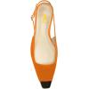 imageFSJ Women Slingback Flats Square Closed Toe Shiny Two Toned Flats Sandals Slip On Block Low Heel Comfort Office Work Date Fashion Dressy Shoes Size 416 USOrange