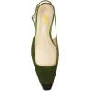 imageFSJ Women Slingback Flats Square Closed Toe Shiny Two Toned Flats Sandals Slip On Block Low Heel Comfort Office Work Date Fashion Dressy Shoes Size 416 USGreen