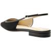 imageFSJ Women Slingback Flats Square Closed Toe Shiny Two Toned Flats Sandals Slip On Block Low Heel Comfort Office Work Date Fashion Dressy Shoes Size 416 USBlack