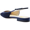 imageFSJ Women Slingback Flats Square Closed Toe Shiny Two Toned Flats Sandals Slip On Block Low Heel Comfort Office Work Date Fashion Dressy Shoes Size 416 USDark Blue